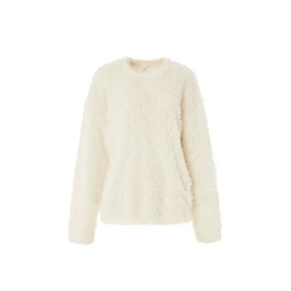 teak boucle knit sweatshirt