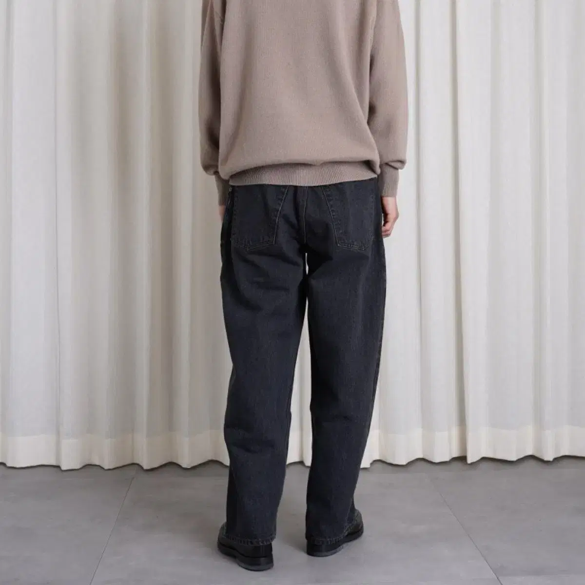 시오타 ciota Baggy 5pocket pants 미디움블랙 34