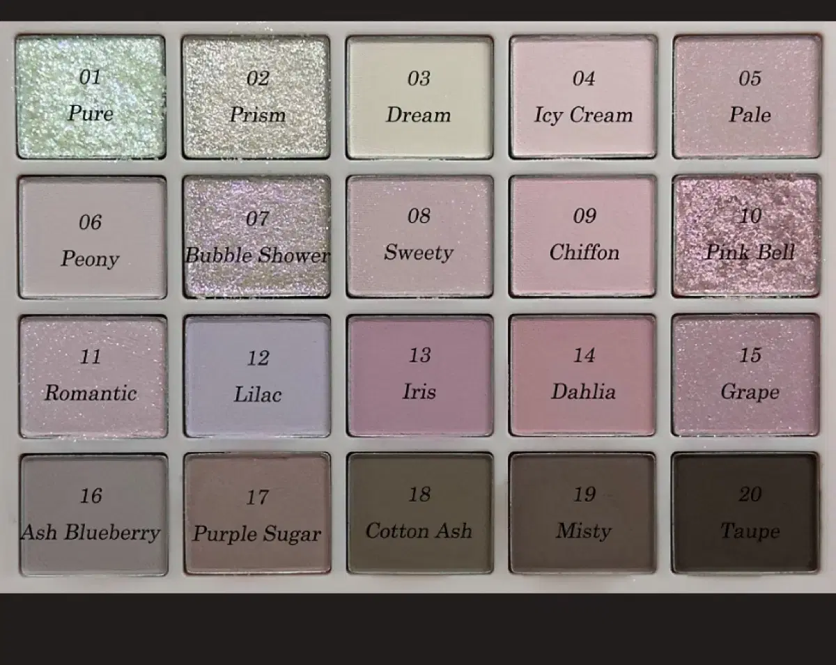 DEYZIK Official Palette Mood Shadow 04 Light Lavender