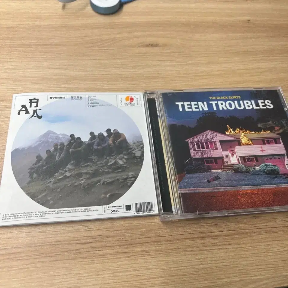 혁오 aaa / 검정치마 teen troubles cd