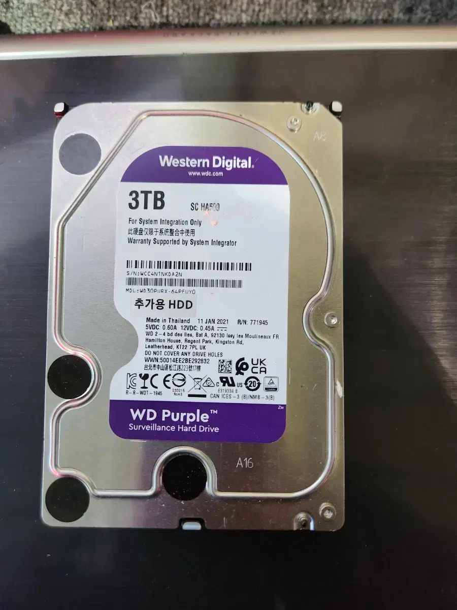 WD 3.5 3TB hdd