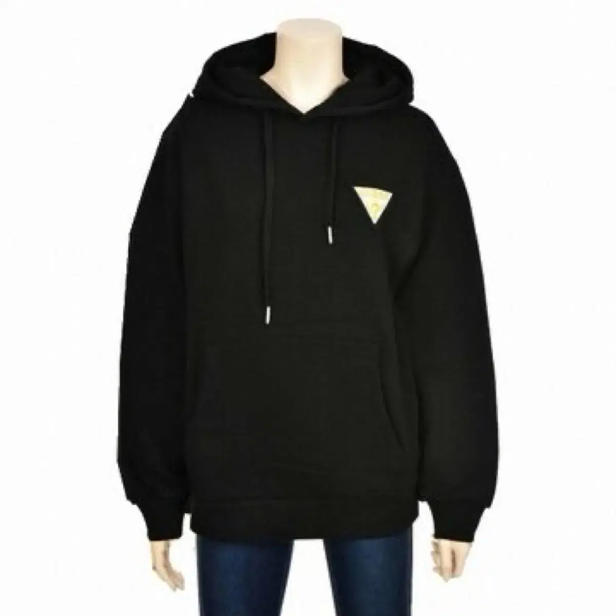 GUESS Triangle Waffle Semi-Op Fit Brushed Hoodie