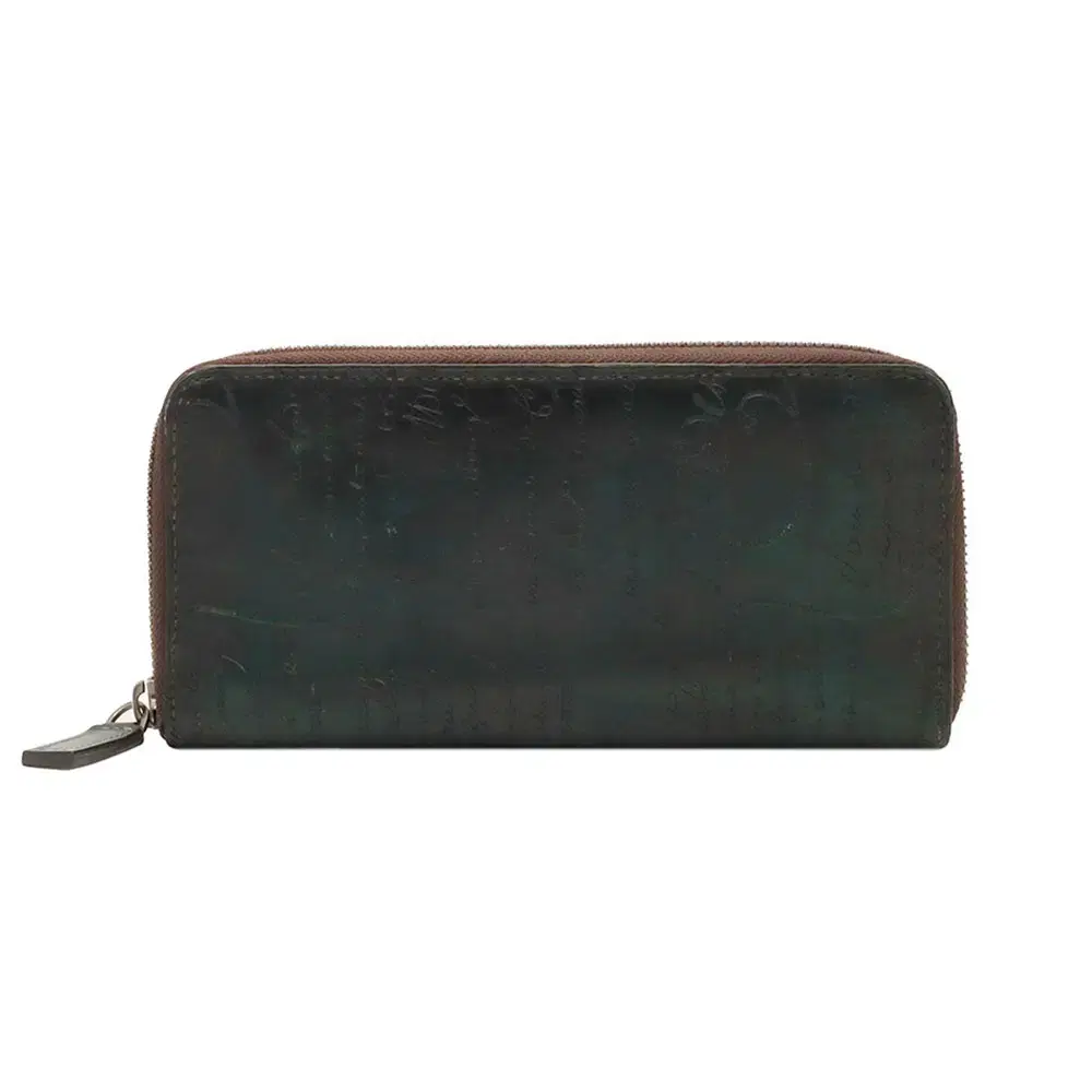 Bellettis Scritto Opuntia Venetian Leather Long Wallet with Zipper