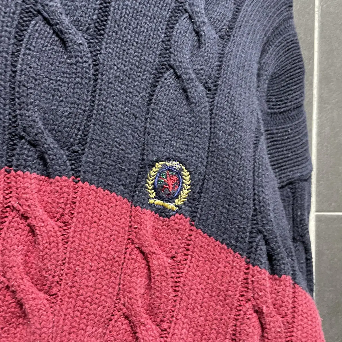 90s Tommy Hilfiger 타미힐피거 케이블 니트