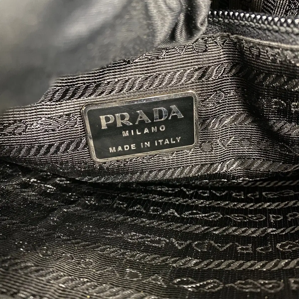 PRADA/빈티지 프라다 삼각로고 포코노 블랙 나일론 토트백 / 서류가방