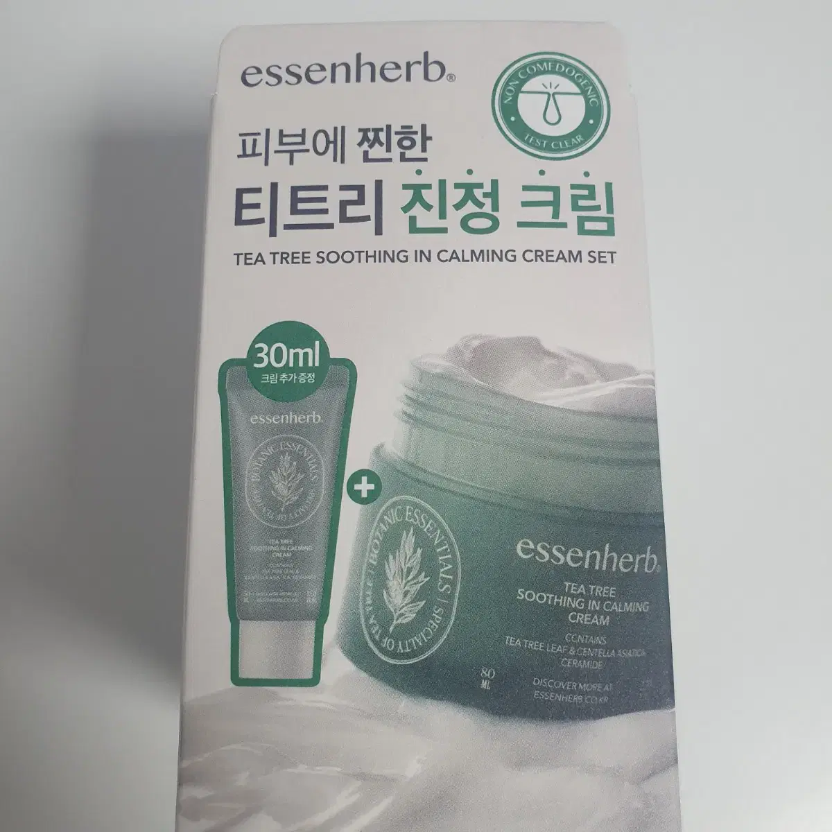 에센허브 티트리 수딩 인 카밍 크림 기획 세트 80ML + 30ML