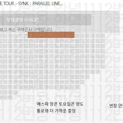 [M구역 1열] 에스파 콘서트 (토) 플로어 M구역 1열 양도