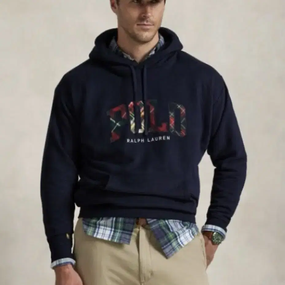 Polo The Big Fit RL Fleece Plaid-Logo