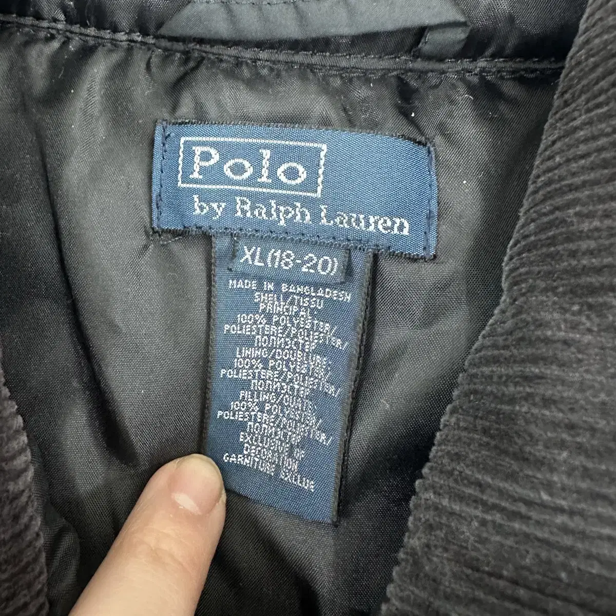 POLO 폴로 랄프로렌 코듀로이 퀄팅 자켓 XL