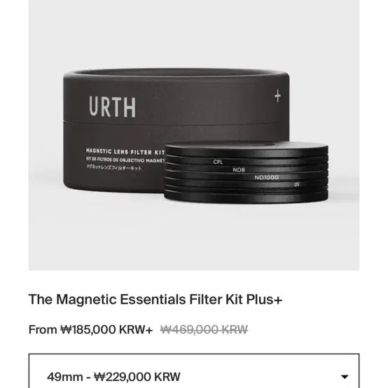 urth 카메라렌즈필터 49mm (fujifilm x100v,x100v능