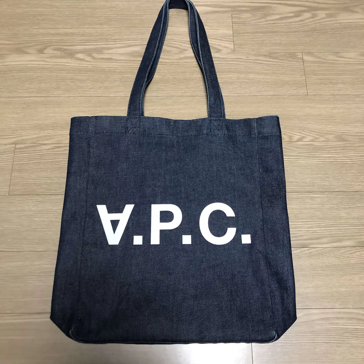 ONE SIZE) 아페세 APC 로고 데님 토드 에코백 아페세 가방