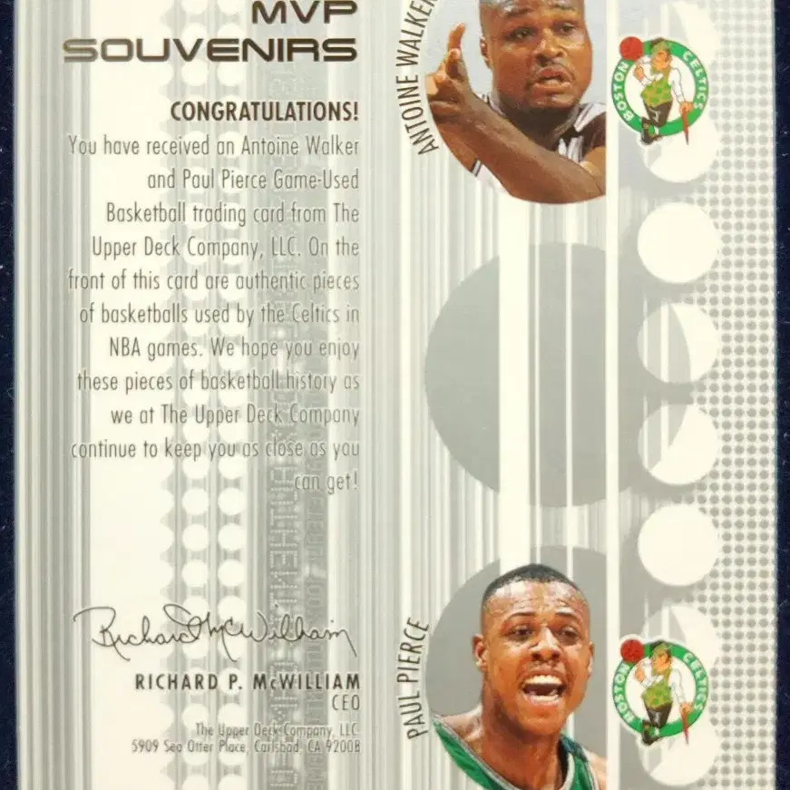 MVP PAul pierce & Antoine walker Souveni