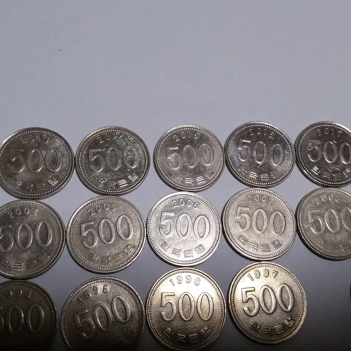 500원 동전 1982~2018년 사용제