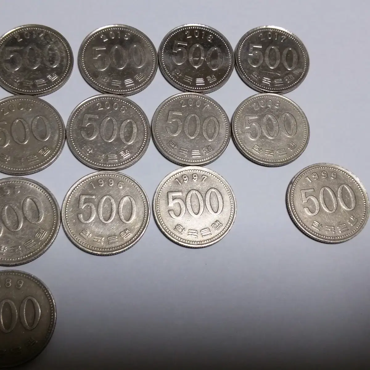 500원 동전 1982~2018년 사용제