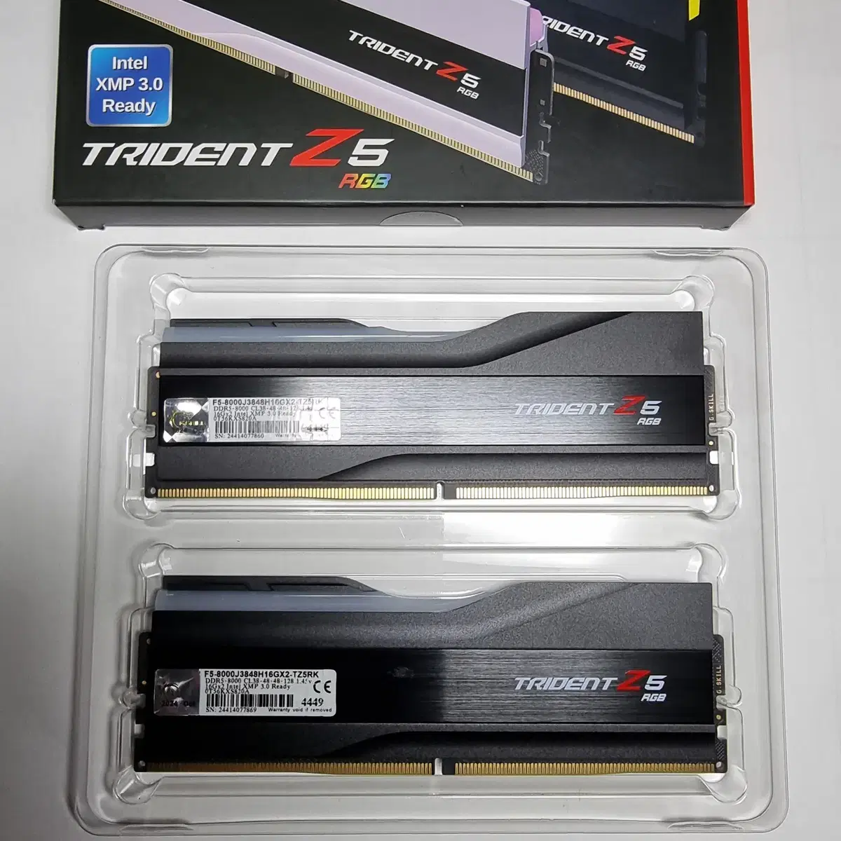 RAM GSKILL DDR5 8000 RGB 블랙 32GB(16GB 2개