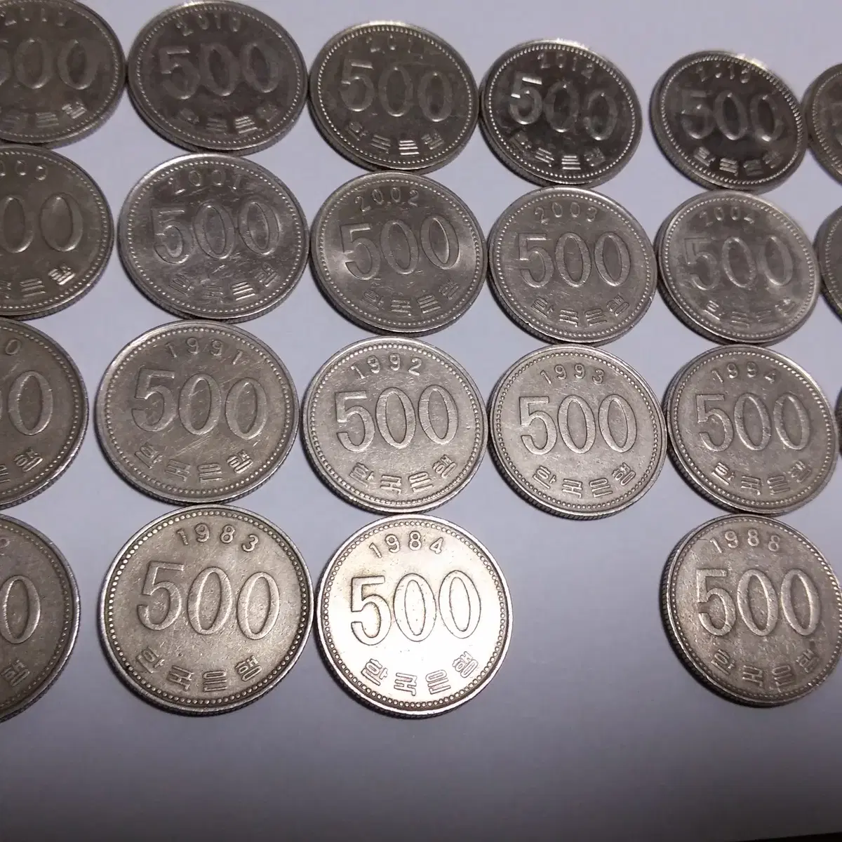 500원 동전 1982~2018년 사용제