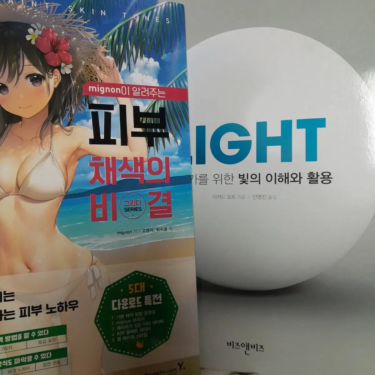 [일러스트 작법서 2권 일괄] LIGHT, 피부채색의 비결