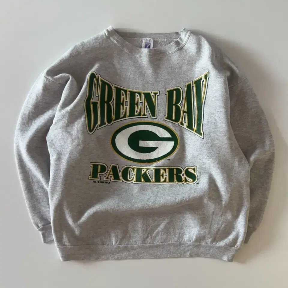 90's LOGO 7 USA GREEN BAY 레터링 맨투맨 XL