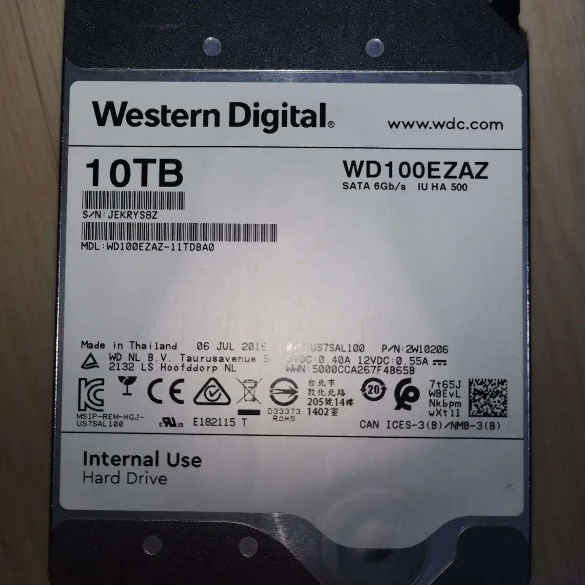 WD  10TB 화이트 적출 하드 디스크  HDD