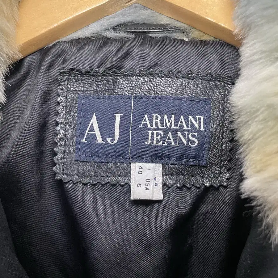 armani jeans 페이크퍼 무스탕 자켓