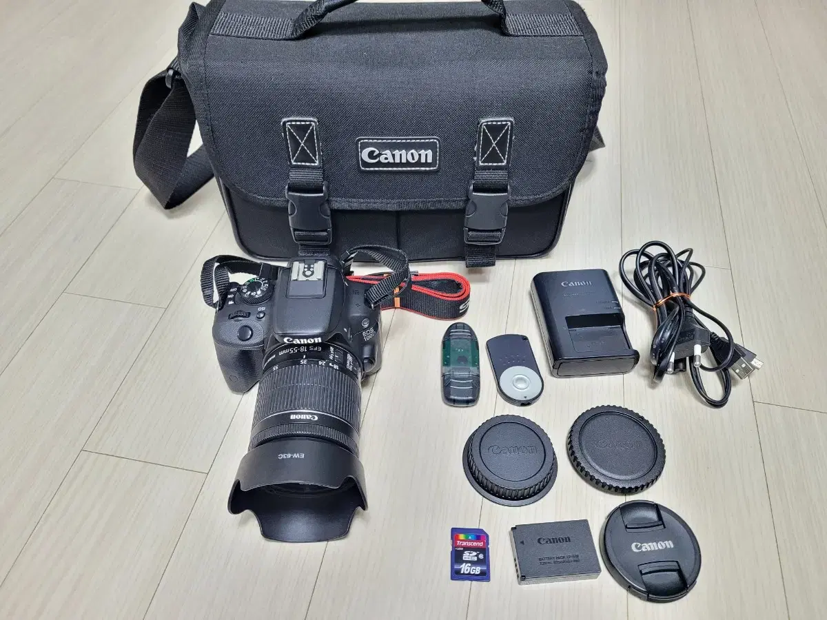 캐논 DSLR 카메라 EOS 100D 와 18-55 STM 렌즈 세트