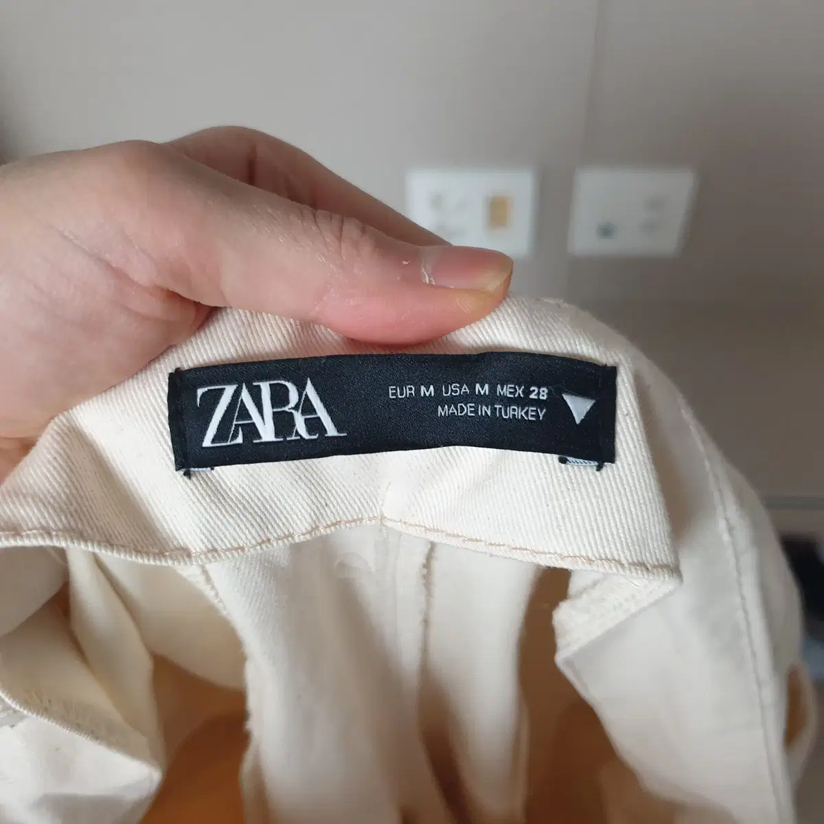 M)자라 ZARA 하이웨스트 와이드 팬츠