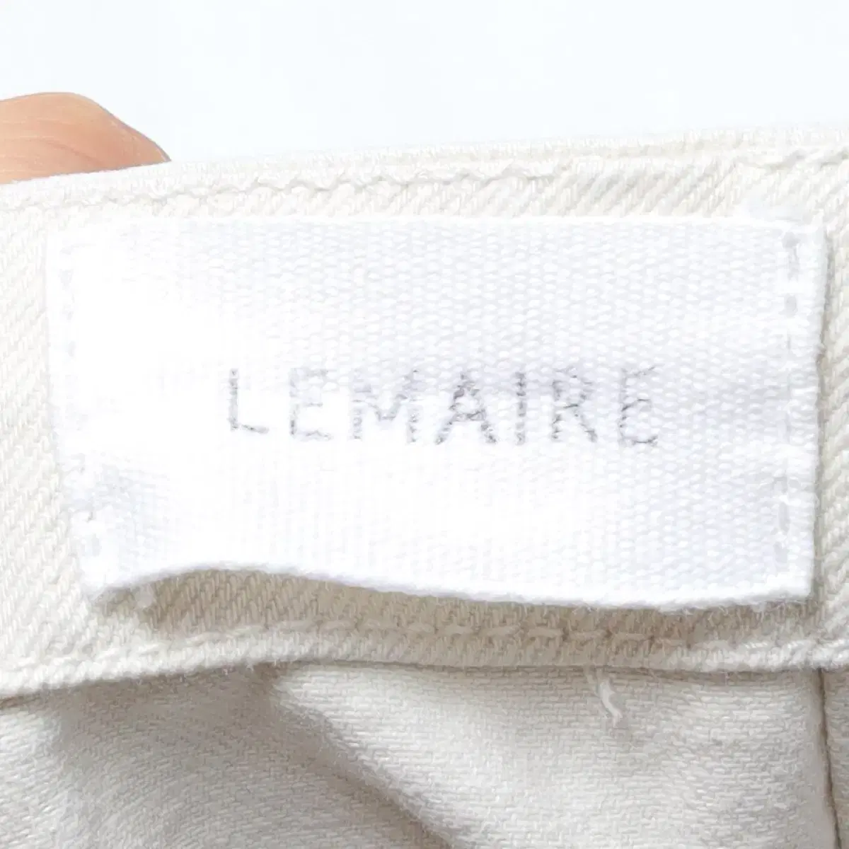 LEMAIRE Twisted White Denim Pants