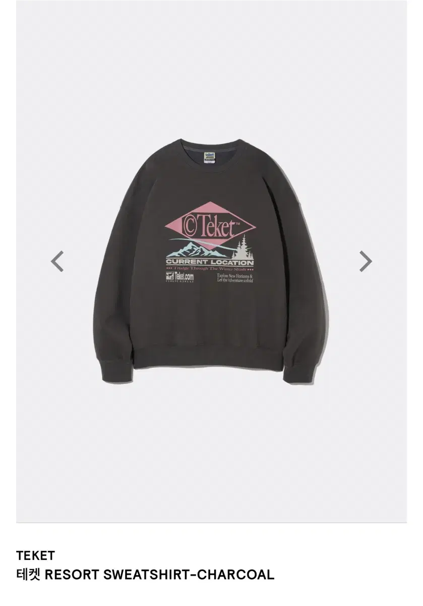 테켓 TEKET RESORT SWEATSHIRT-CHARCOAL 맨투맨