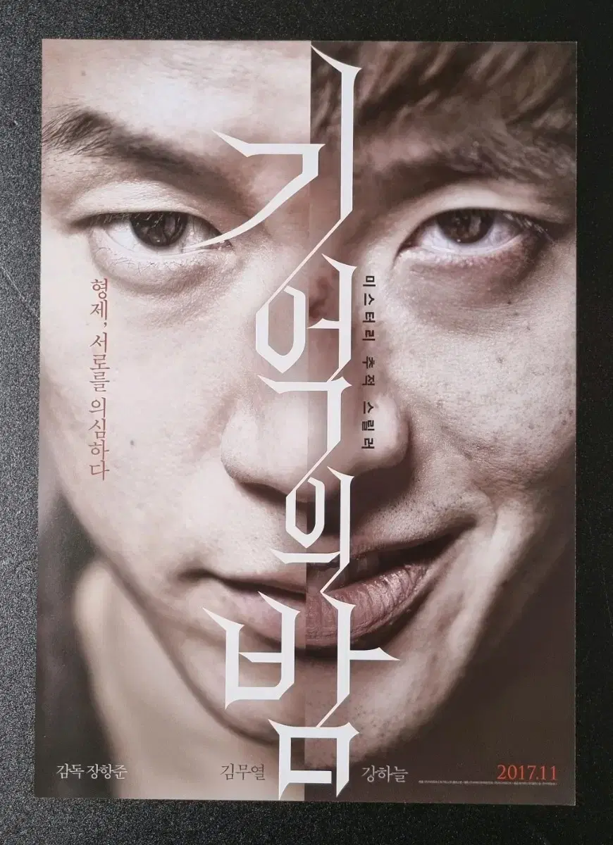 [영화팜플렛] 기억의밤 (2017) 김무열 강하늘 영화전단지