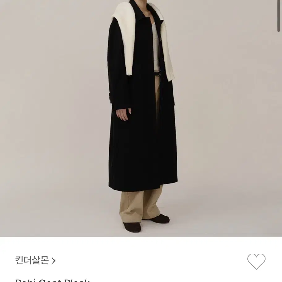 킨더살몬 rabi coat black 코트 블랙