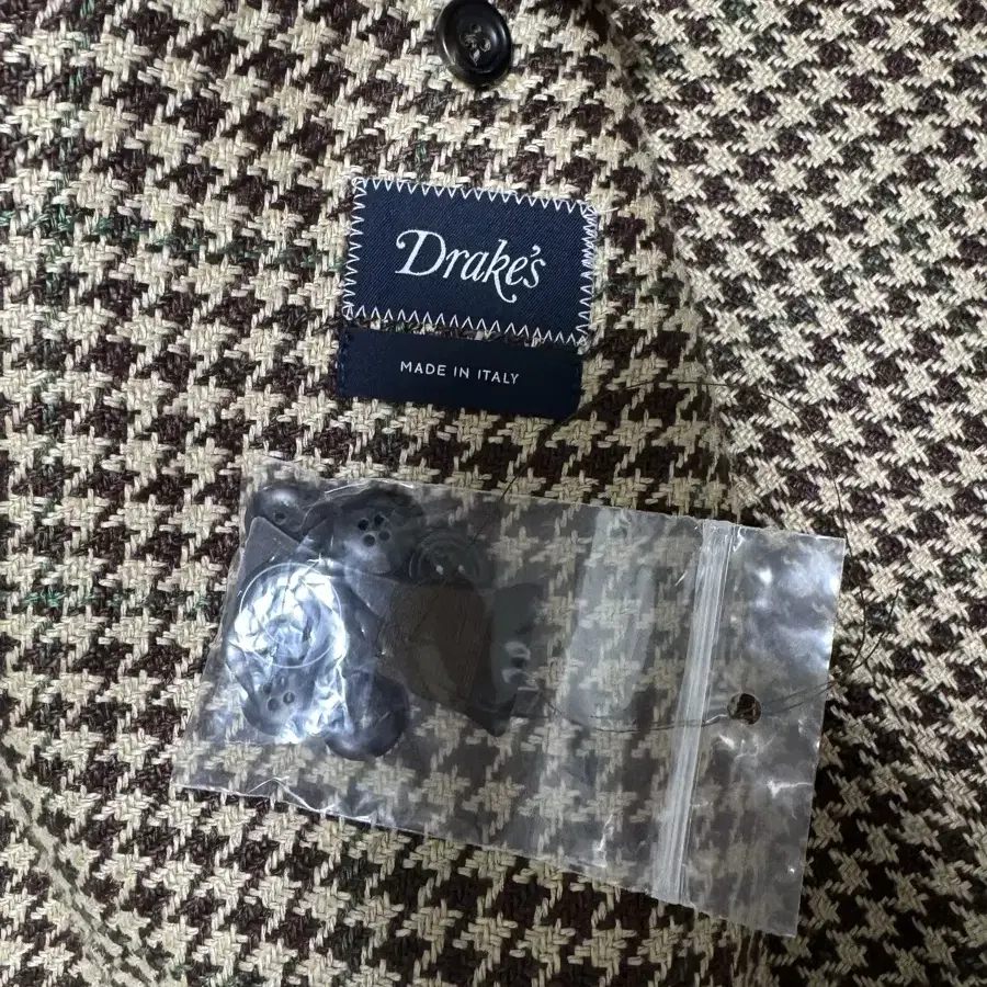 21ss Drake's Houndstooth jacket 40Size