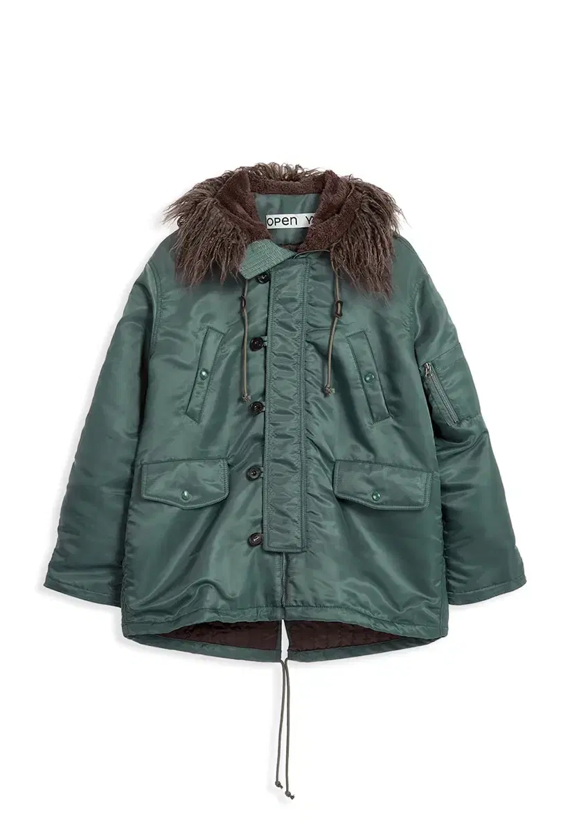 open yy OVERSIZED FAUX FUR HOOD PARKA