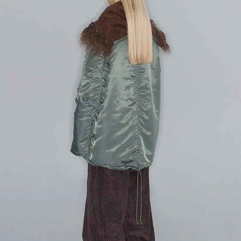 open yy OVERSIZED FAUX FUR HOOD PARKA