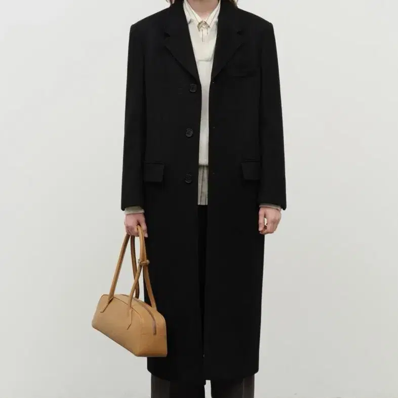 던스트 2-WAY 3 BUTTON CASHMERE COAT BLACK