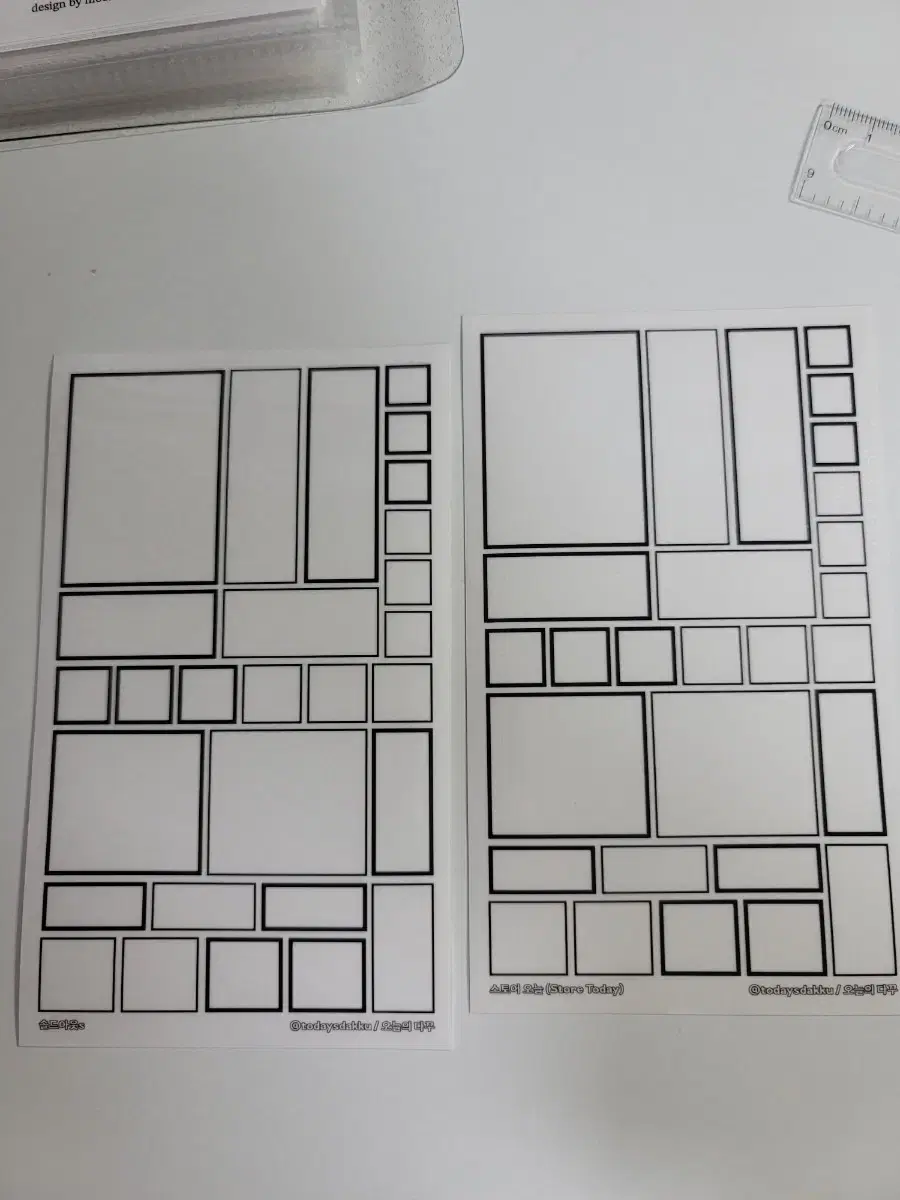 [스토어 오늘] 사각 유광투명스티커 2매