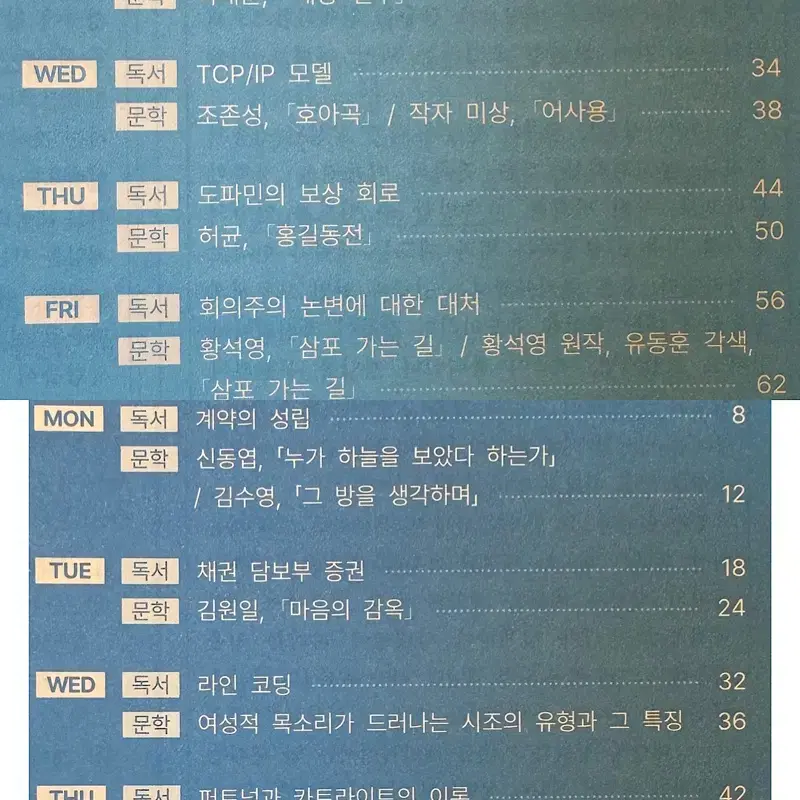 시대인재 국어 2025 엑셀러레이터 16권, 20~26권