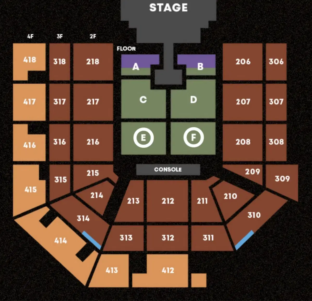 태양 2일 일요일 막콘 플로어 콘서트 2.2 2/2 앙콘 E구역 F구역