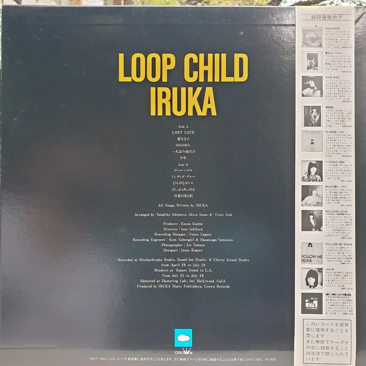 [중고LP] Iruka 'Loop Child'