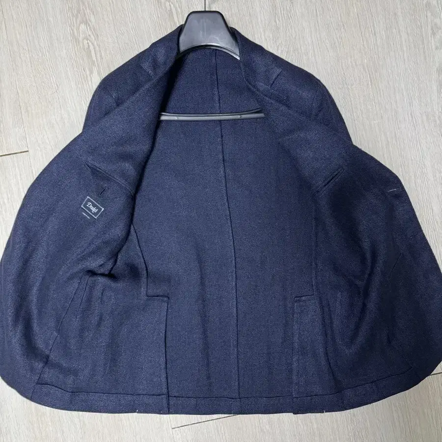 Drake's mid blue herringbone jacket