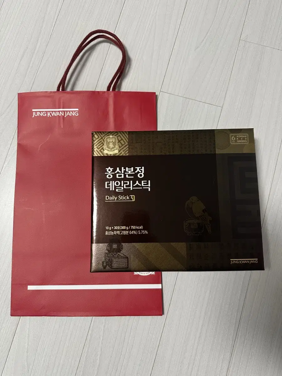 미개봉) 정관장 홍삼본정 데일리스틱 홍삼스틱 10g x 30포 선물세트