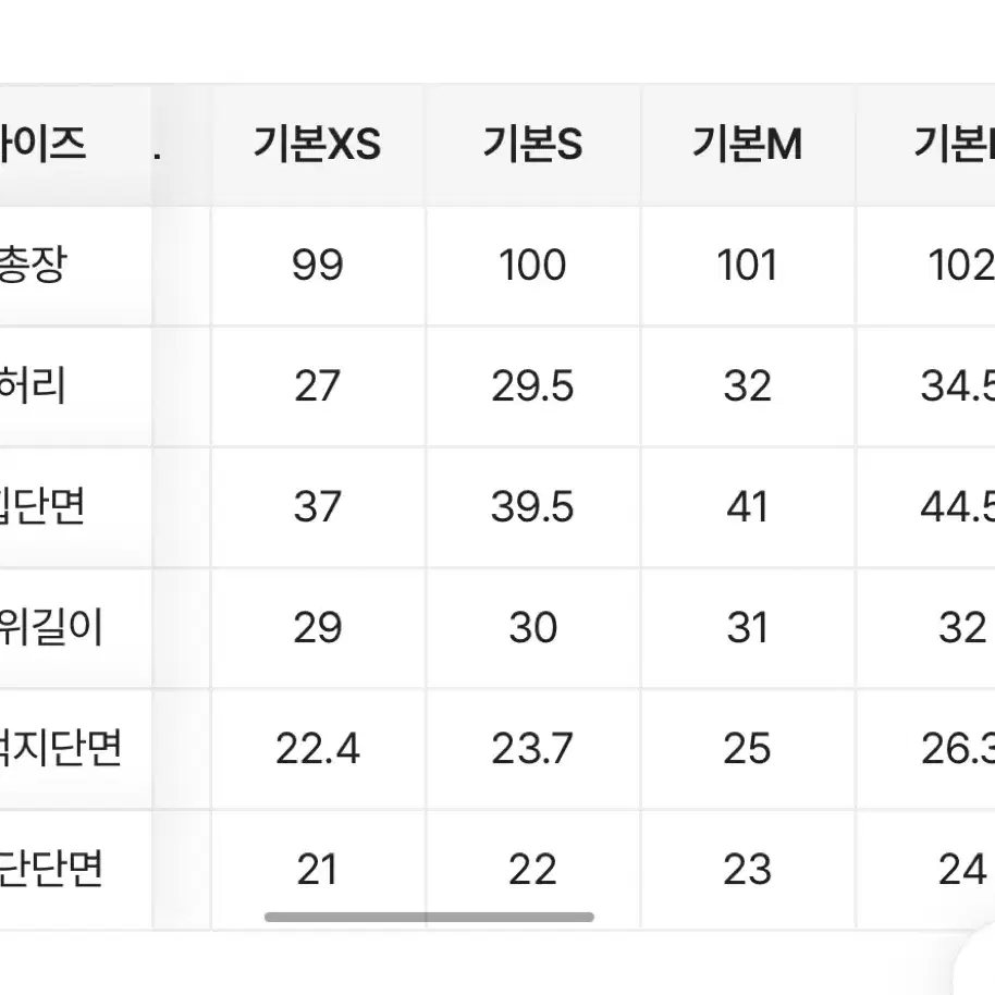 에이블리 투버튼 생지 부츠컷 팬츠 기본XS