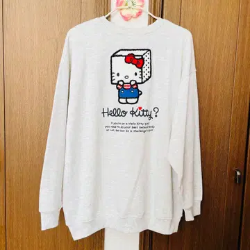 산리오 헬로키티- 키티 풀오버 맨투맨 트레이닝복 L
