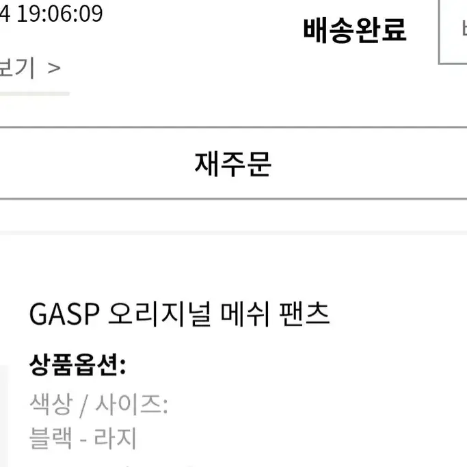 gasp가스프 오지지널 메쉬 팬츠 L사이즈 팝니다