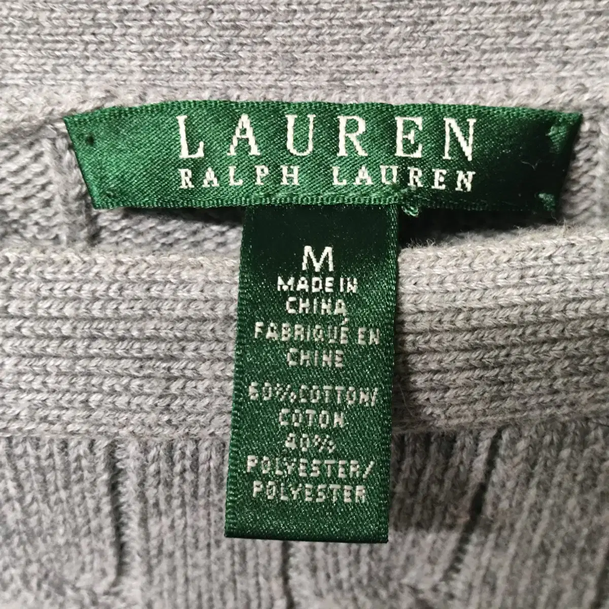 LAUREN Ralph Lauren 보트넥 코튼 케이블 니트 티