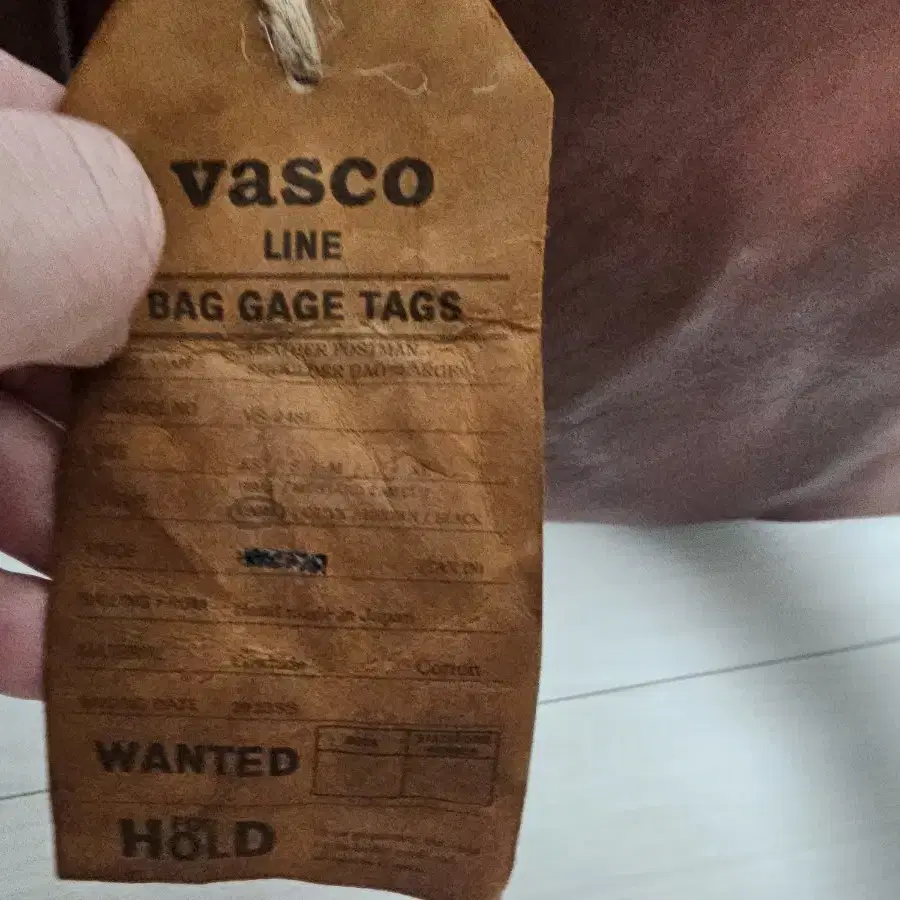 VASCO(바스코) 카멜색상 베지터블풀그레인가죽 메일백 새제품