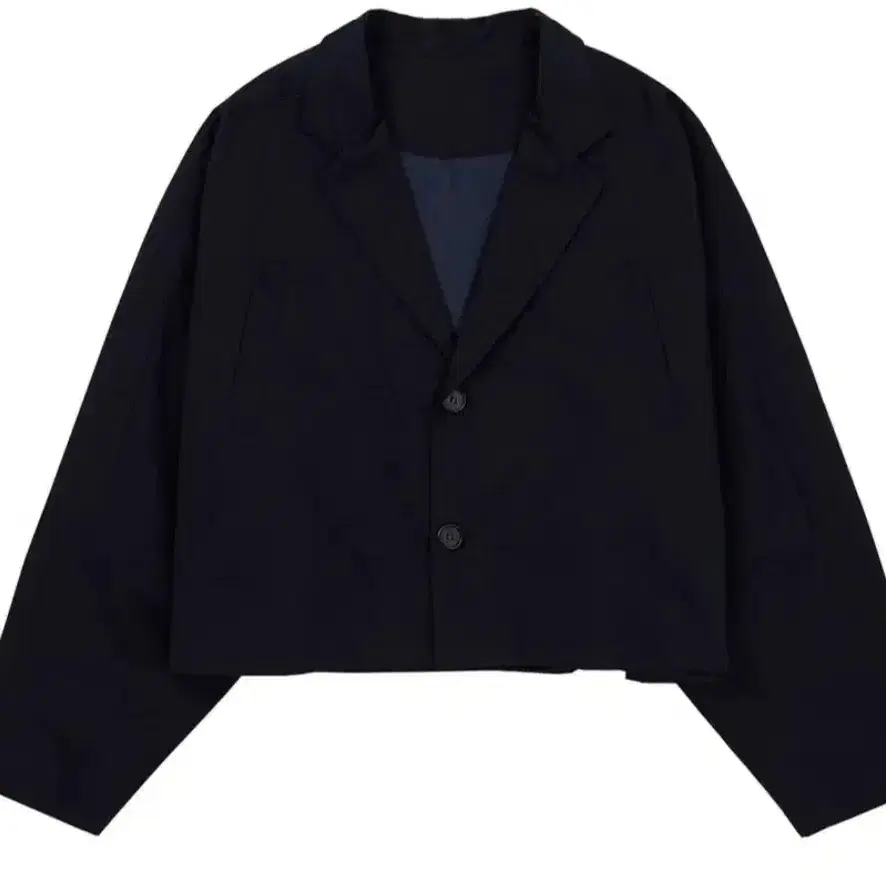 Batwing Cotton Short Jacket [NAVY]