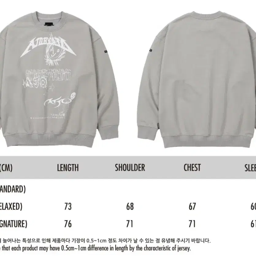 AJOLICA Collage Sweatshirt [GREY]