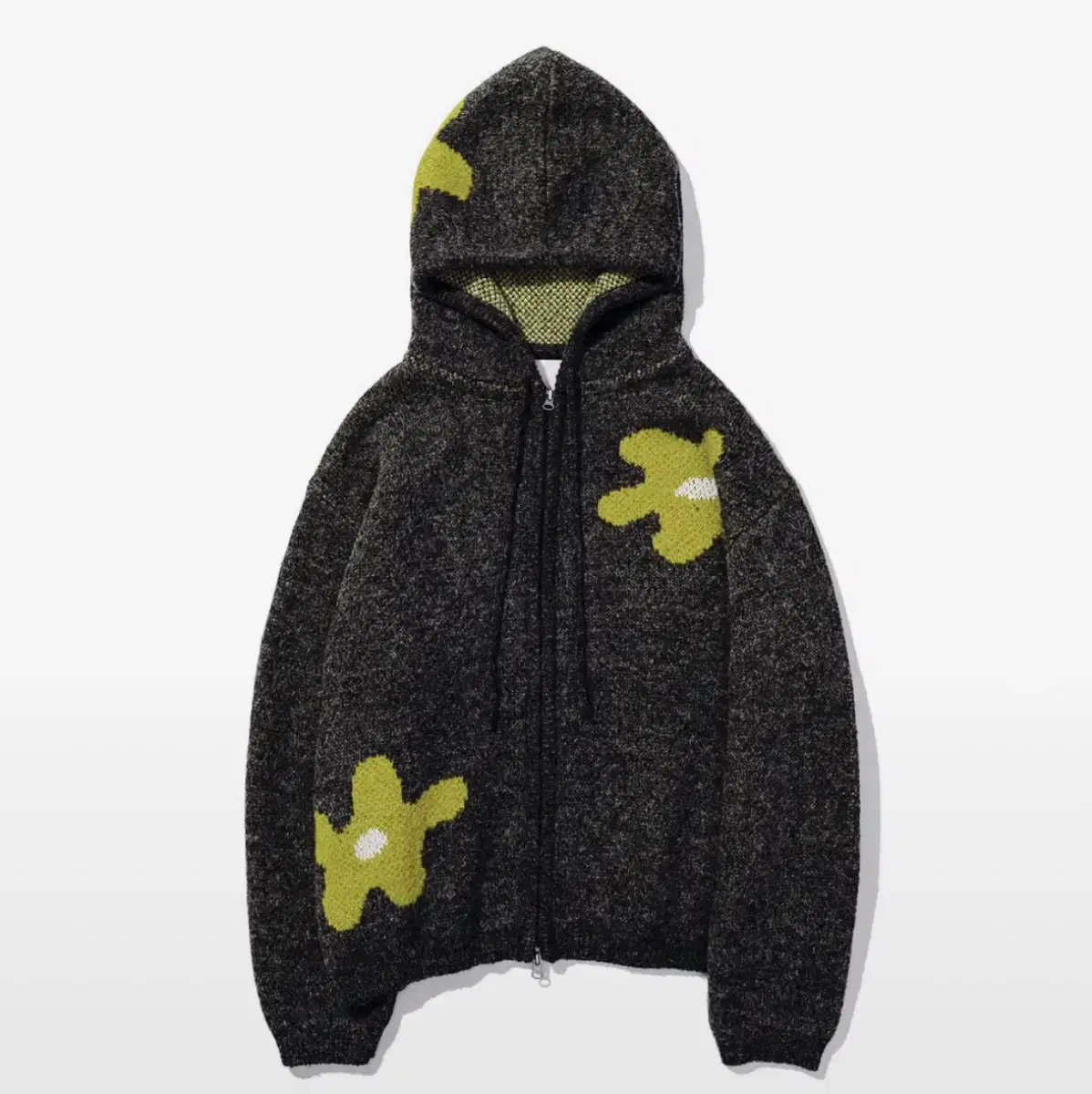 AE-AE-AE Daisy Knit Hoodie - [BLACK]