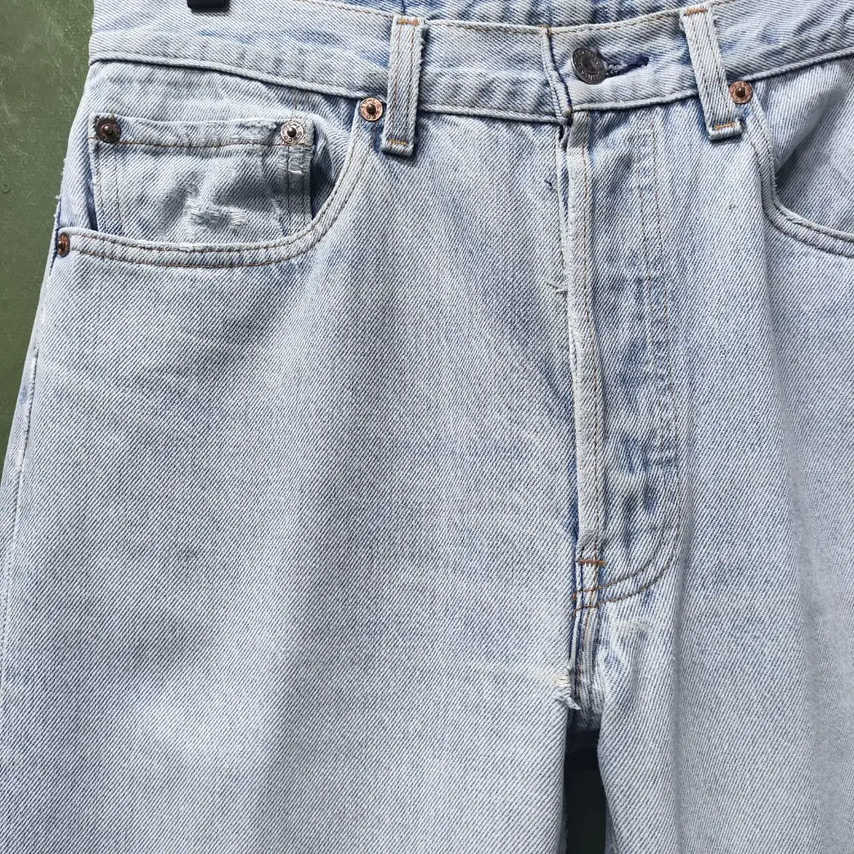 80s LEVIS USAmade 501 워싱 데님 팬츠