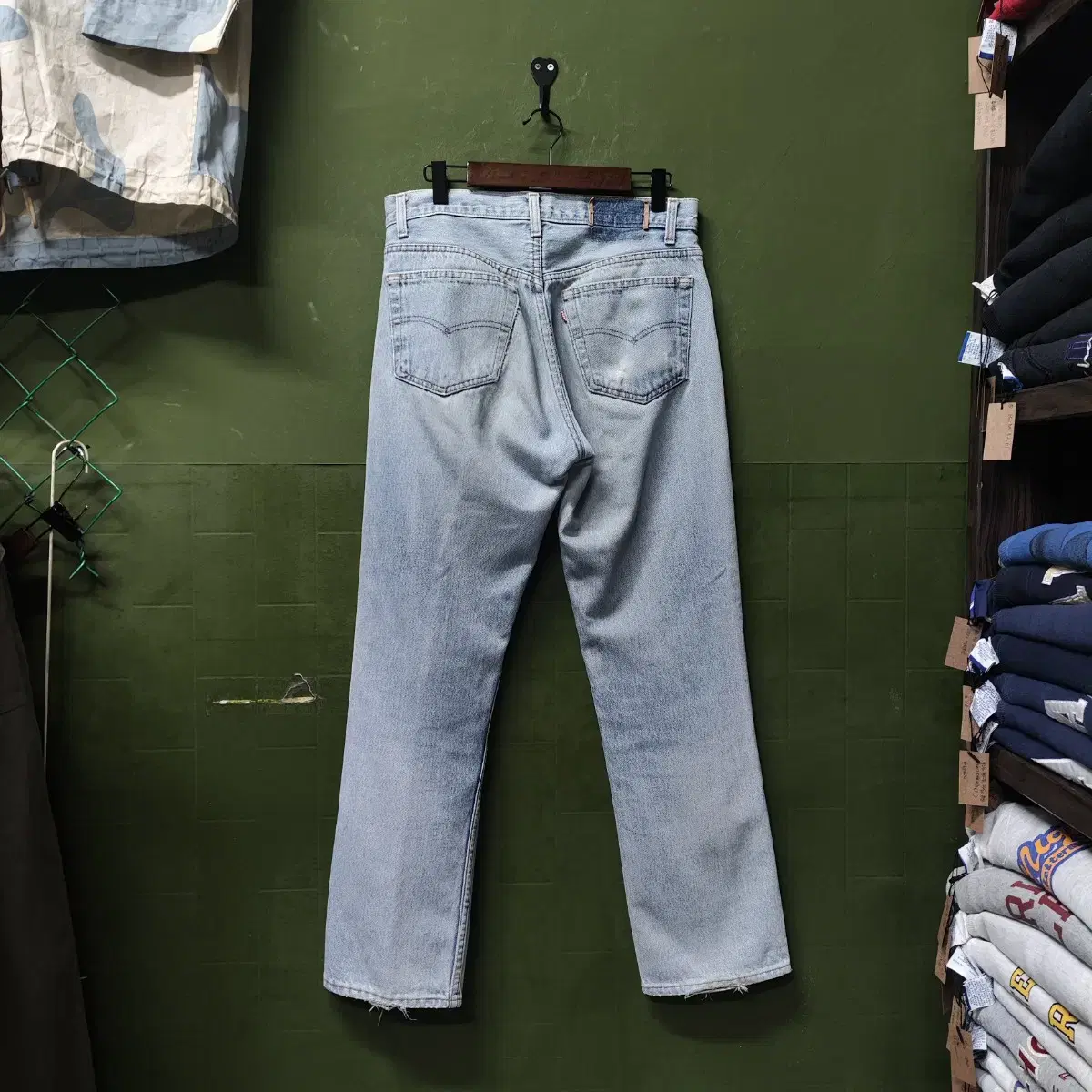 80s LEVIS USAmade 501 워싱 데님 팬츠